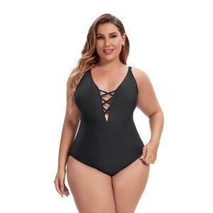 Women's One Piece Swimsuit Swimwear Beachwear Open Back Sexy Bathing Suit NWT L‎